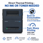 Seiko SLP850-BK0C11-03 2-Inch Linerless Label Printer with Bluetooth and USB Connectivity