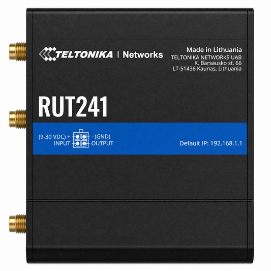 Teltonika RUT241098000 Industrial 4G LTE Router with eSIM for Remote IoT and M2M Connectivity