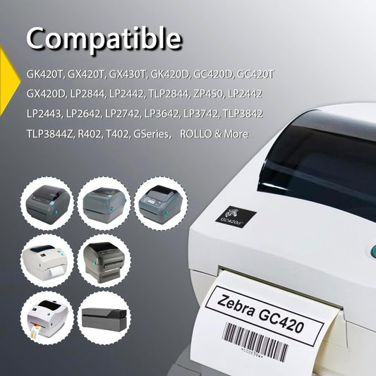 Thermal label 4" x 2" (102 mm x 51 mm) Barcode Shipping & Multipurpose Labels Compatible with Zebra & Rollo Label Printer, Premium Adhesive & Perforated [10 Rolls, 7500 Labels]