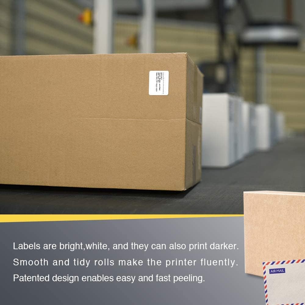 Thermal label 1.25" x 1" (32 mm x 25 mm) Barcode & Address Labels Compatible with Zebra & More Label Printer, Premium Adhesive & Perforated [10 Rolls, 13800 Labels]