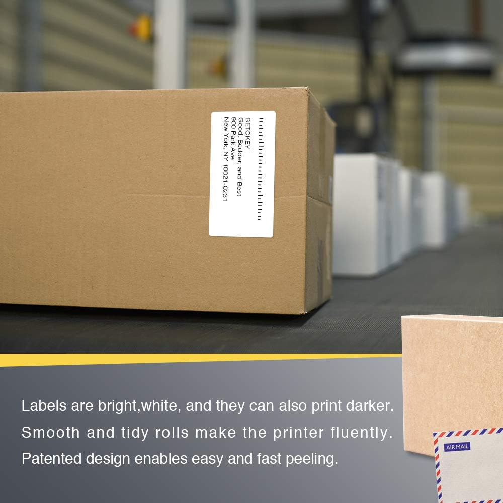 Thermal label 4" x 2" (102 mm x 51 mm) Barcode Shipping & Multipurpose Labels Compatible with Zebra & Rollo Label Printer, Premium Adhesive & Perforated [10 Rolls, 7500 Labels]