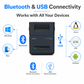 Seiko SLP850-BK0C11-03 2-Inch Linerless Label Printer with Bluetooth and USB Connectivity