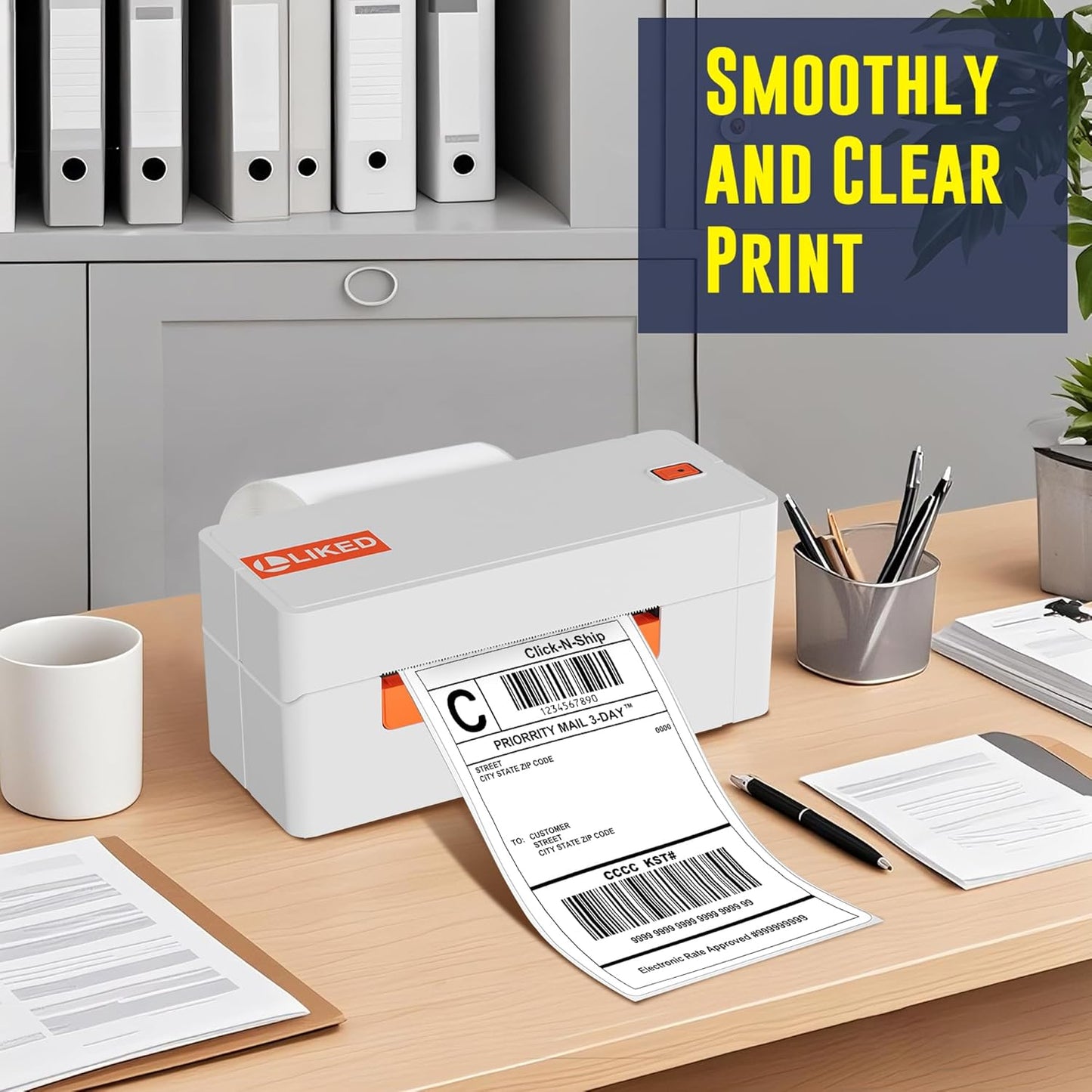 Thermal label 4" x 6" Direct Blank Thermal Shipping Labels with 220 per Roll - Compatible with Zebra 2844 ZP-450 ZP-500 ZP-505 (1 Rolls - 220 Labels)