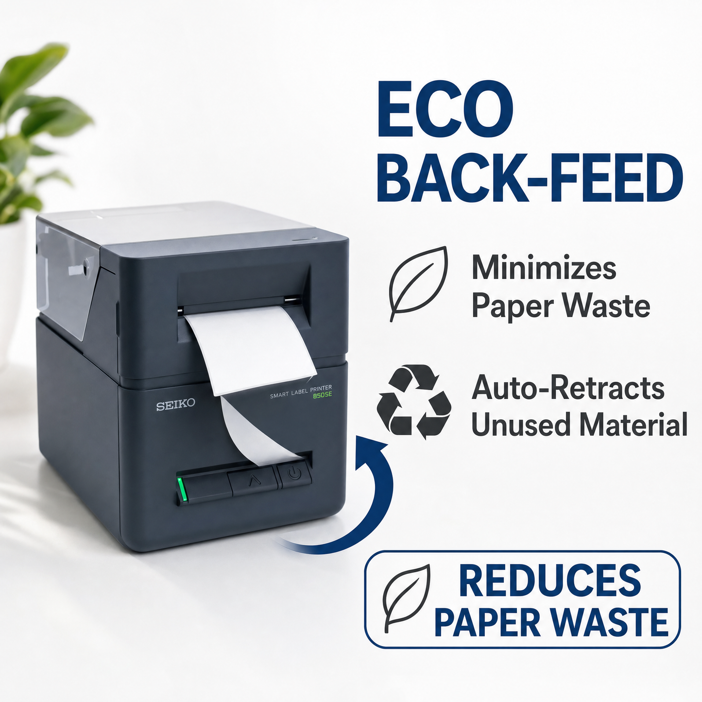 Seiko SLP850-SK0C11-23 Thermal Label Printer with Linerless Support and Serial/USB Connectivity