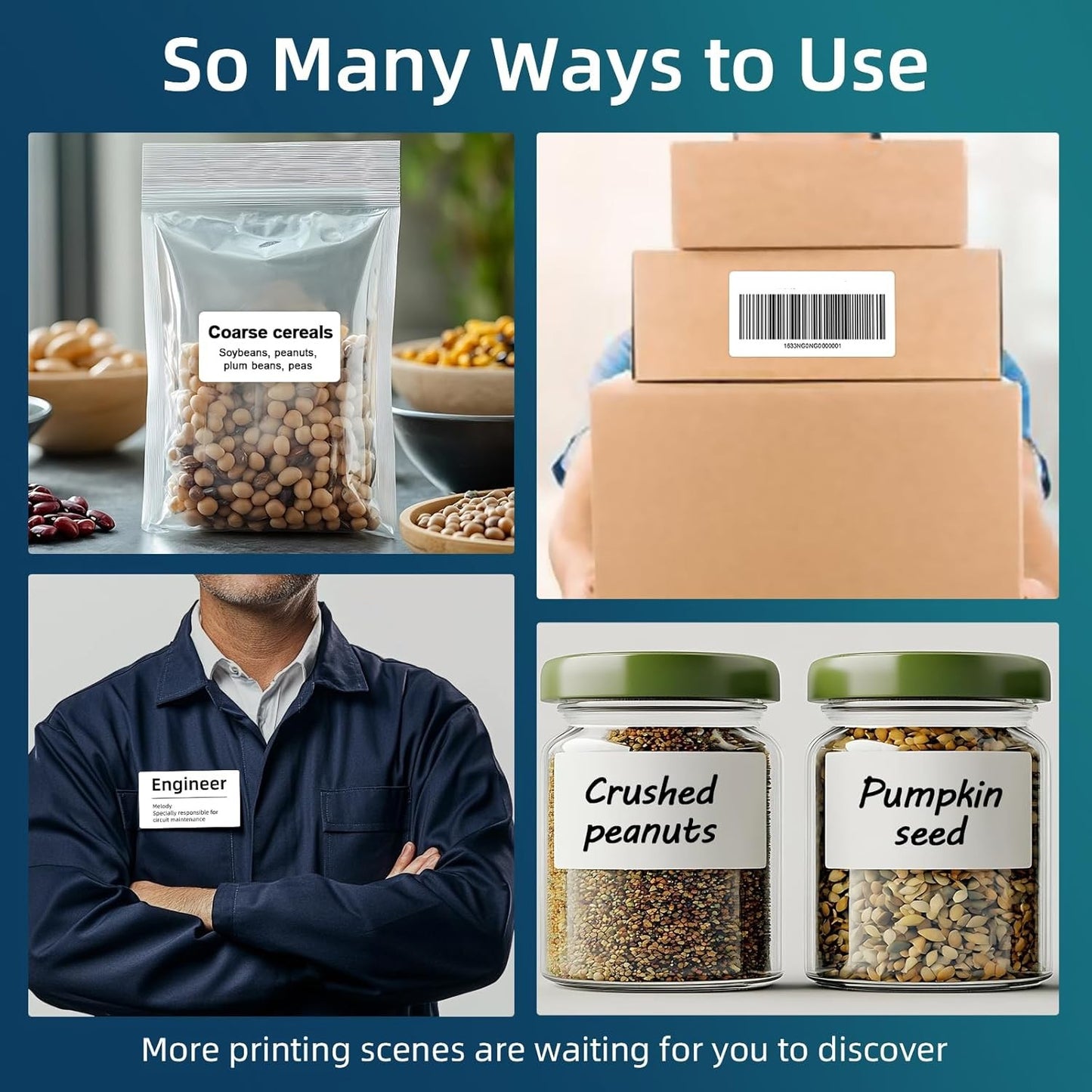 Laser and Inkjet Printer label 500 Sheets 5000 Pcs 2”x4” 10 Up Shipping Address Labels Compatible with Laser and Inkjet Printers, 2x4 10 Per Page Strong Adhesive Internet Mailing Shipping Labels