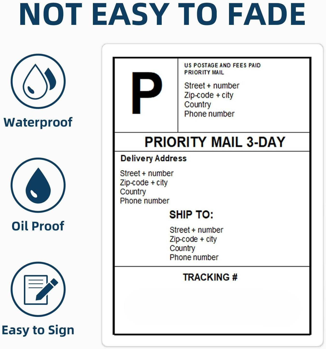 Laser and Inkjet Printer label 500 Sheets 2000 Labels 4"x5" 4 Up Shipping Address Labels for Laser & Inkjet Printers, Permanent Adhesive 4 to a Page, 4 Stickers per Sheet