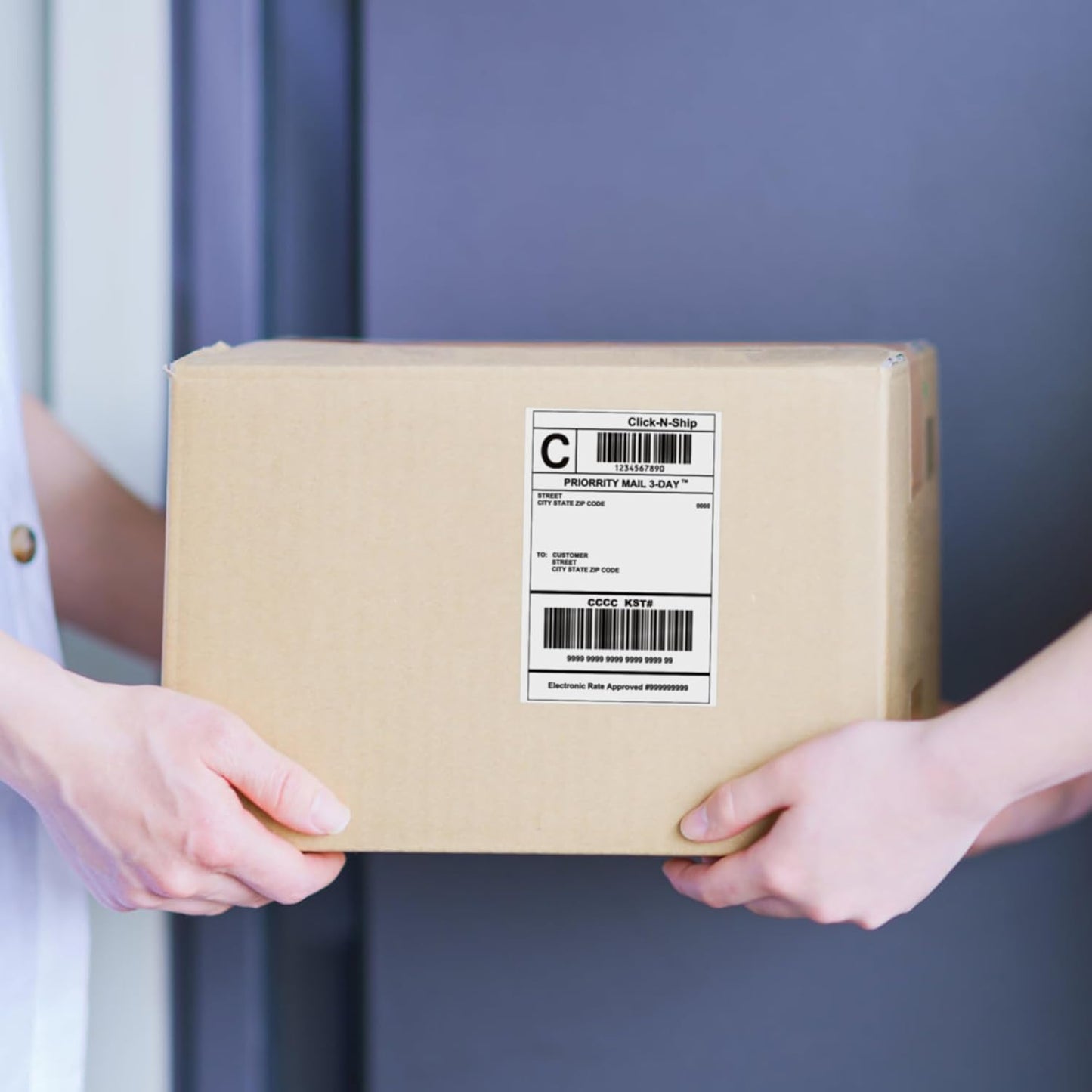 Thermal label 4" x 6" Direct Blank Thermal Shipping Labels with 220 per Roll - Compatible with Zebra 2844 ZP-450 ZP-500 ZP-505 (1 Rolls - 220 Labels)