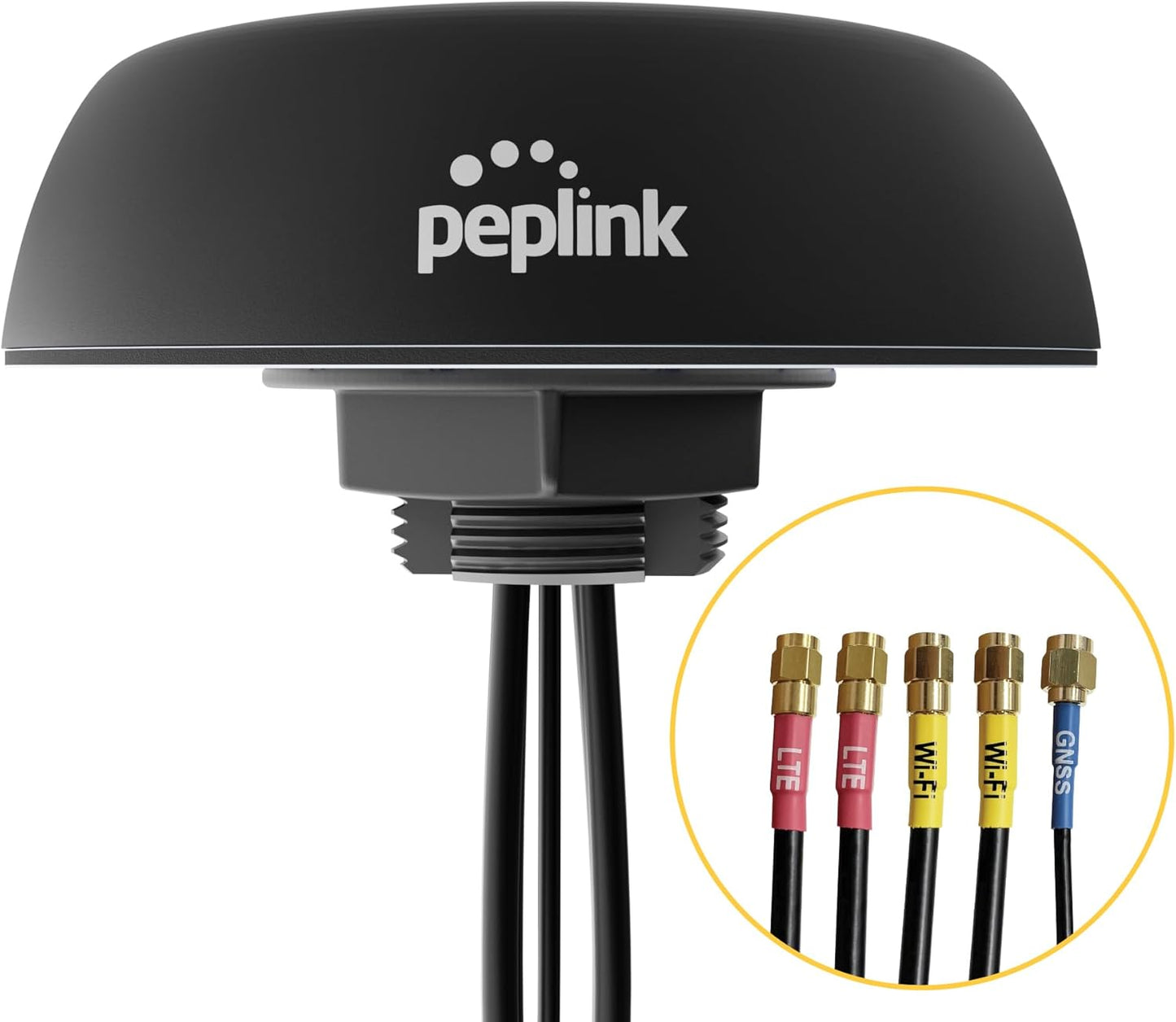 Peplink Cellular & WiFi Antenna Mobility 22G | LTE 2x2 MIMO Cellular High Bandwidth Dual-Band Wi-Fi External Router Computer Networking Antenna System with GPS Receiver | Durable Housing, Black