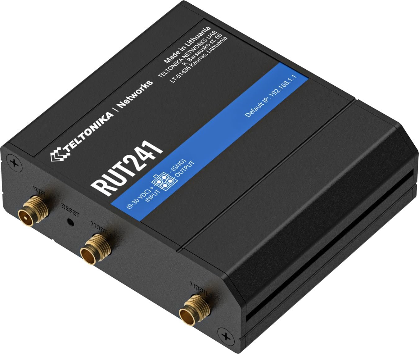 Teltonika RUT241098000 Industrial 4G LTE Router with eSIM for Remote IoT and M2M Connectivity