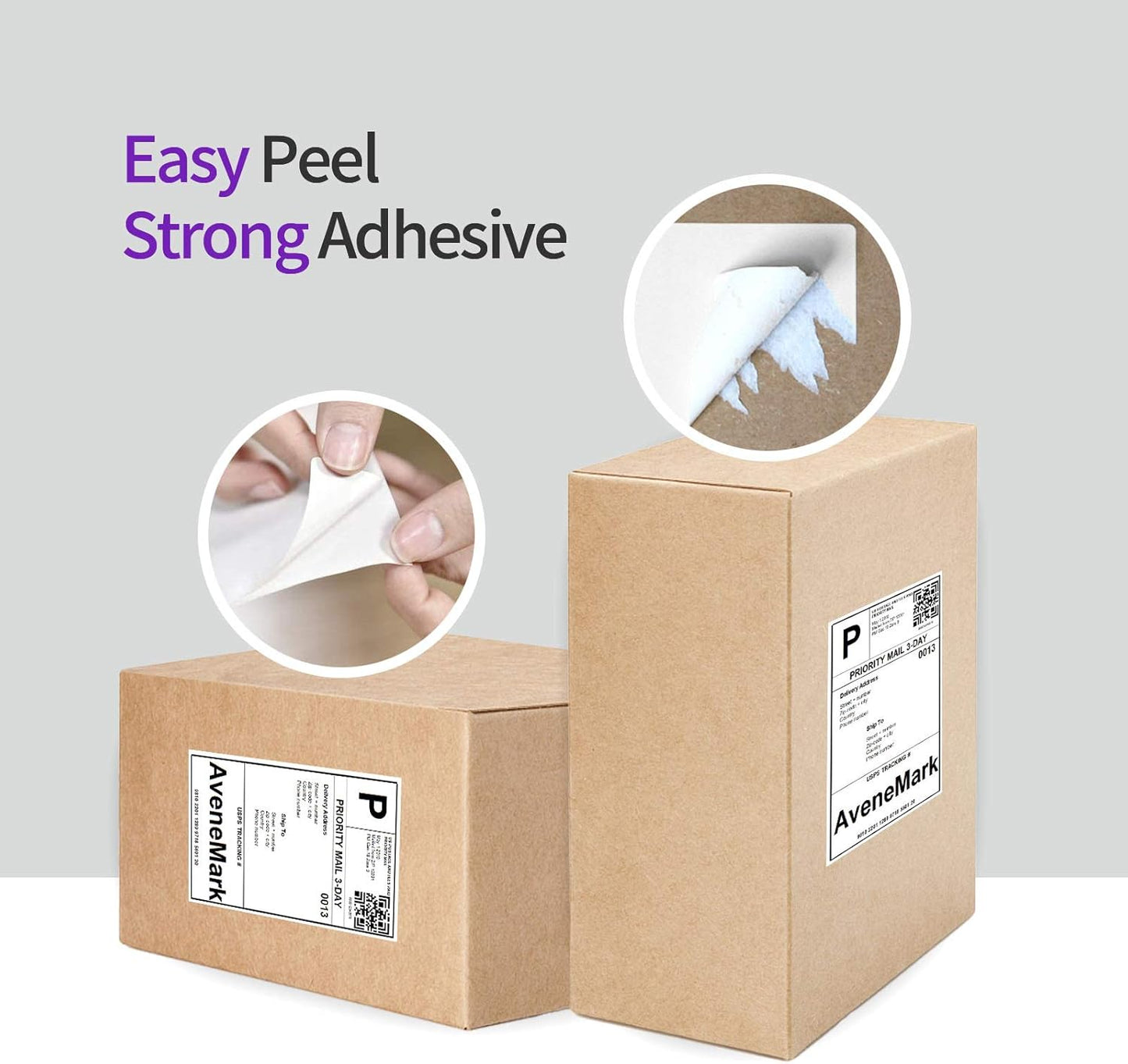 Thermal label 4 Stacks 2000 Labels 4" x 6" Fanfold Direct Thermal Labels, Postage Shipping Labels Paper with Perforated, Strong Adhesive Label for Zebra, Rollo, MUNBYN Thermal Printer,500 Labels per Stack