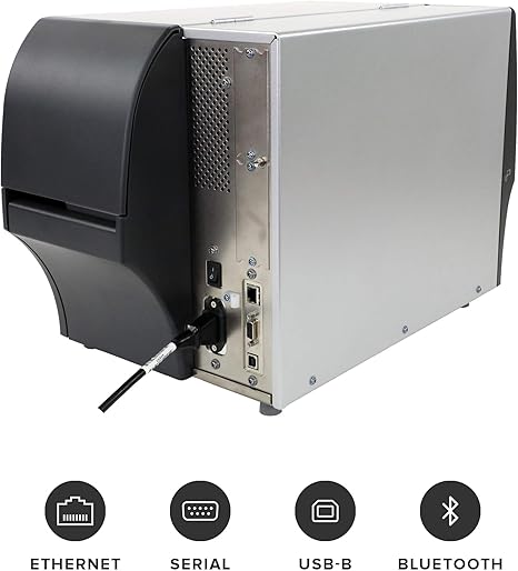 ZEBRA ZT411 Thermal Transfer Industrial Printer 300 dpi Print Width 4 Inches Features Serial, USB, Ethernet, and Bluetooth Connectivity ZT41143-T010000Z