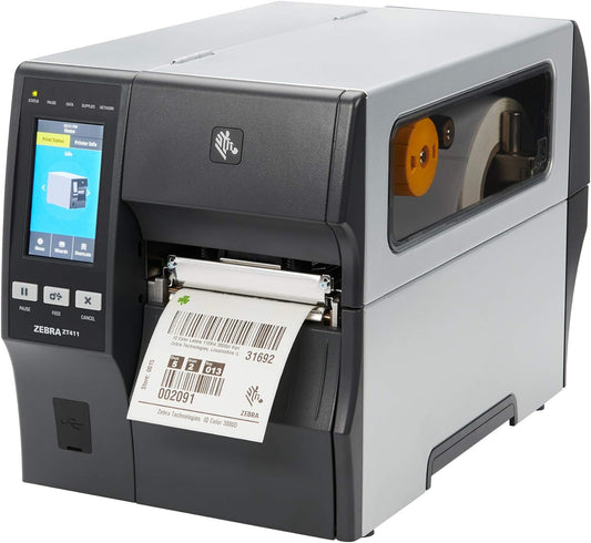 ZEBRA ZT411 Thermal Transfer Industrial Printer 203 dpi Print Width 4 Inches Features Serial, USB, Ethernet, and Bluetooth Connecting Options ZT41142-T010000Z