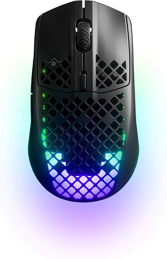 SteelSeries Aerox 3 Wireless - Super Light Gaming Mouse - 18,000 CPI TrueMove Air Optical Sensor - Ultra-lightweight Water Resistant Design - 200 Hour Battery Life