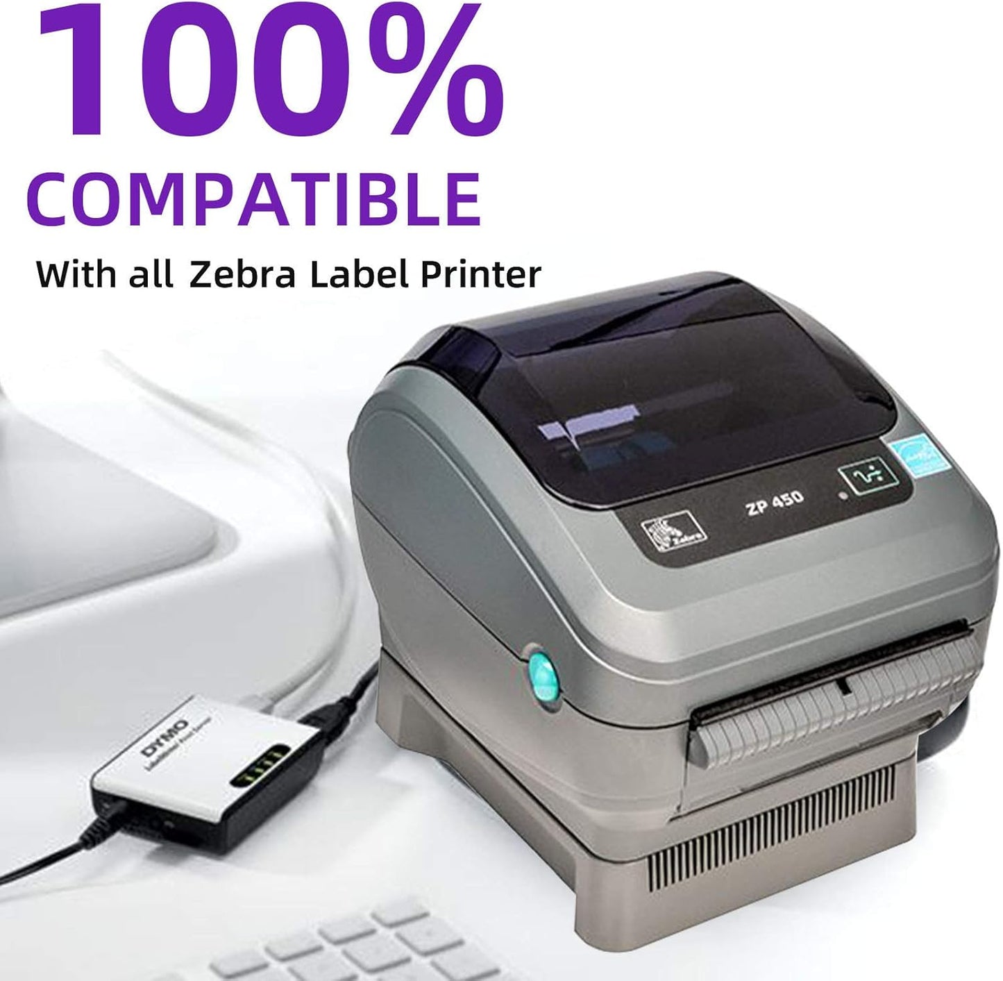 Thermal label 4 Stacks 2000 Labels 4" x 6" Fanfold Direct Thermal Labels, Postage Shipping Labels Paper with Perforated, Strong Adhesive Label for Zebra, Rollo, MUNBYN Thermal Printer,500 Labels per Stack