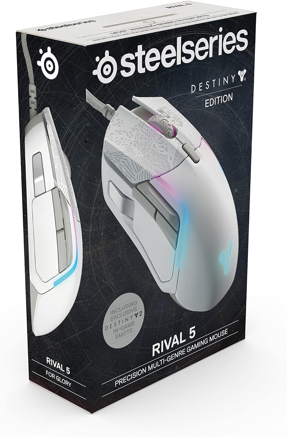 Rival 5 Destiny 2 Edition - Wired Gaming Mouse - FPS, MOBA, MMO, Battle Royale - 18,000 CPI TrueMove Air Optical Sensor - 9 Programmable Buttons - 85g Competitive Weight