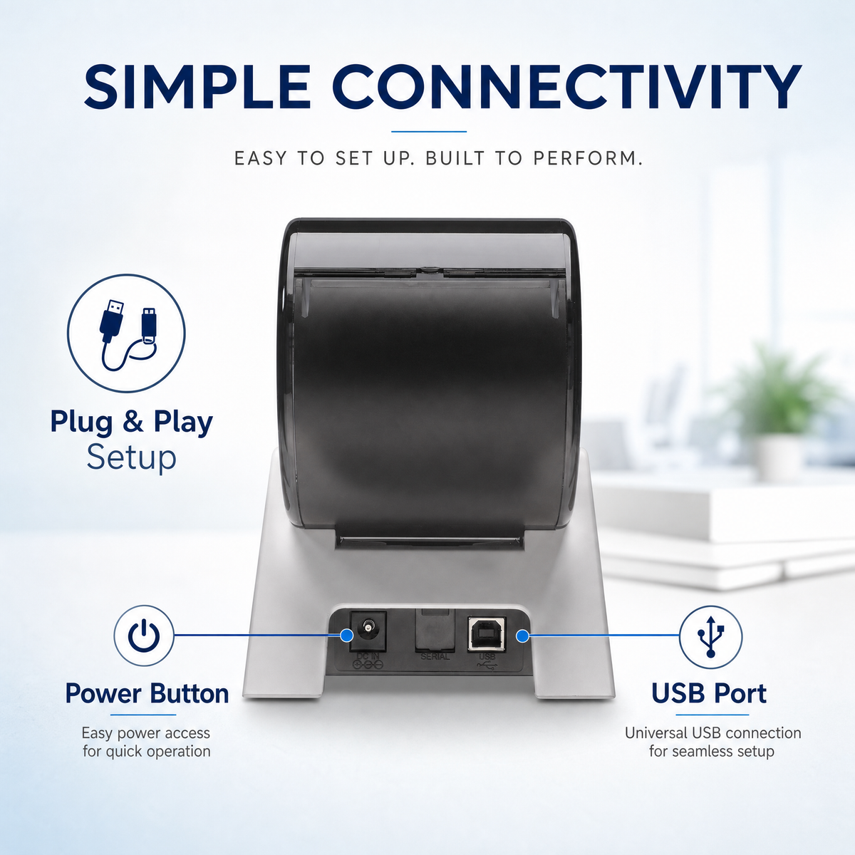Seiko SLP620 Direct Thermal Label Printer for Office Address Shipping and File Management