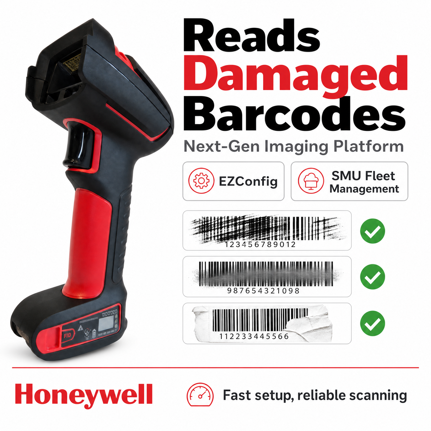 Honeywell Granit XP 1991i Ultra-Rugged Wireless Barcode Scanner for Warehouse & Manufacturing