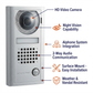 Aiphone AX-DV Surface-Mount Audio/Video Door Station — Cast-Aluminum Vandal-Resistant Housing, 1/4" Color CCD Camera, Illuminated Directory, Cat-5e RJ45 Wiring, AX Series Compatible