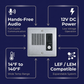 Aiphone LE-DA Flush Mount Audio Door Station — Stainless Steel Faceplate, IP33 Weather & Vandal Resistant, Hands-Free, 2-Gang Flush or Surface Mount, LEF/LEM Series Compatible