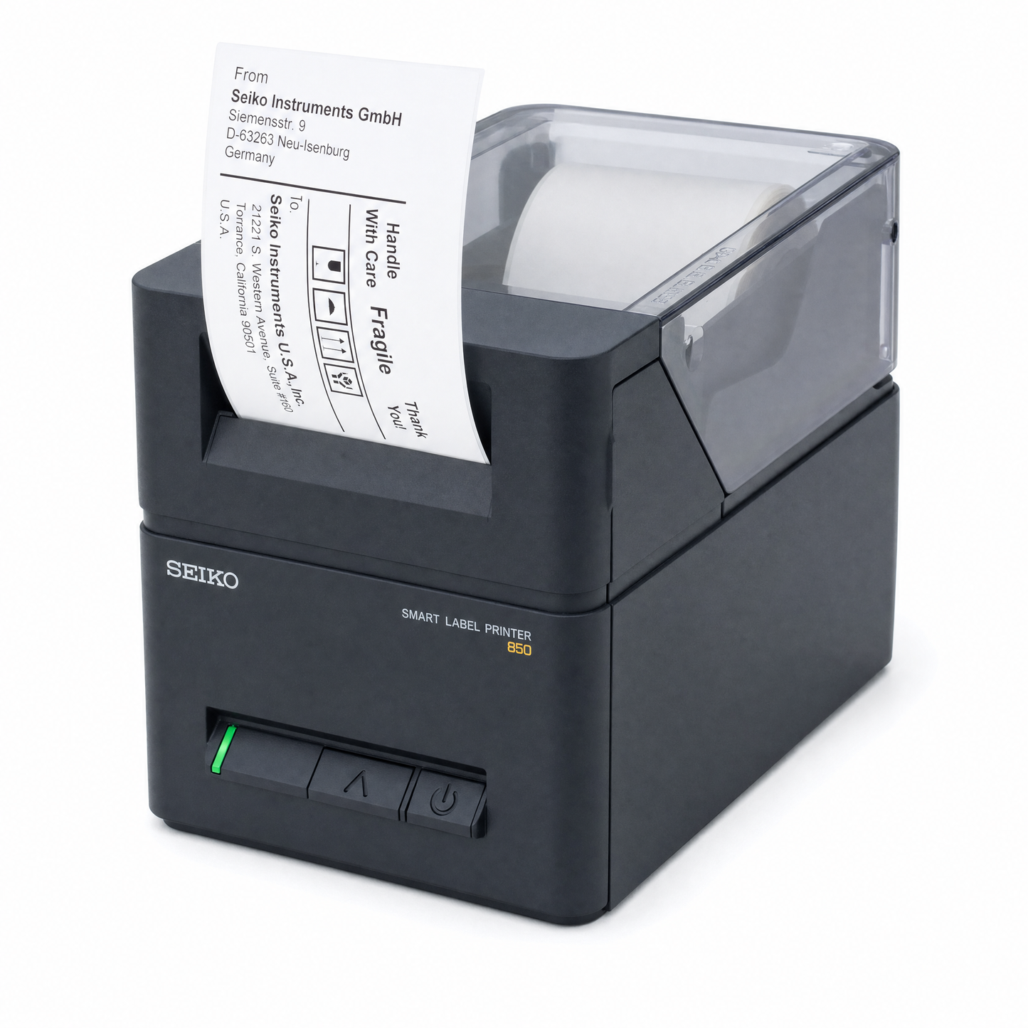 Seiko SLP850-UK0C11-13 Smart Label Printer with Liner-Free Support and 300 DPI Resolution