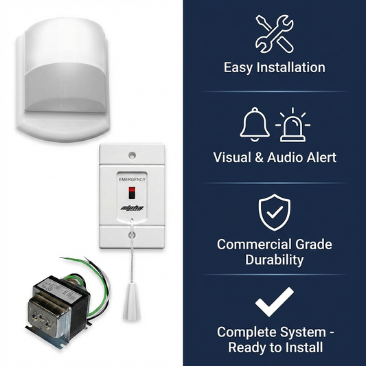 Alpha Communications EK117B Toilet emergency alarm kit | for stand-alone emergency call