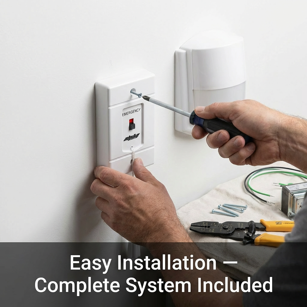 Alpha Communications EK117B Toilet emergency alarm kit | for stand-alone emergency call