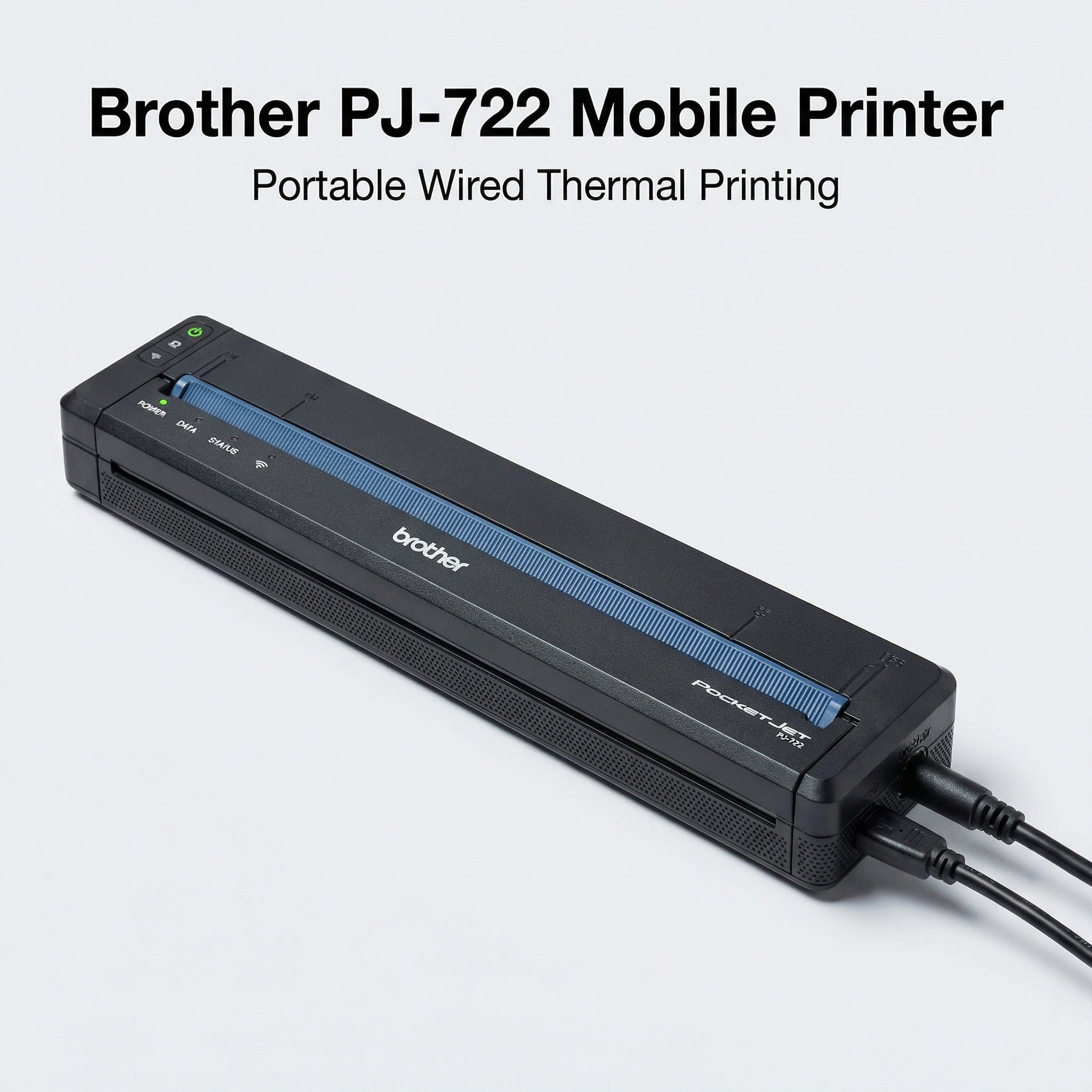 B Brother PJ-722 Direct Thermal Printer - Wired, Mini USB B, USB