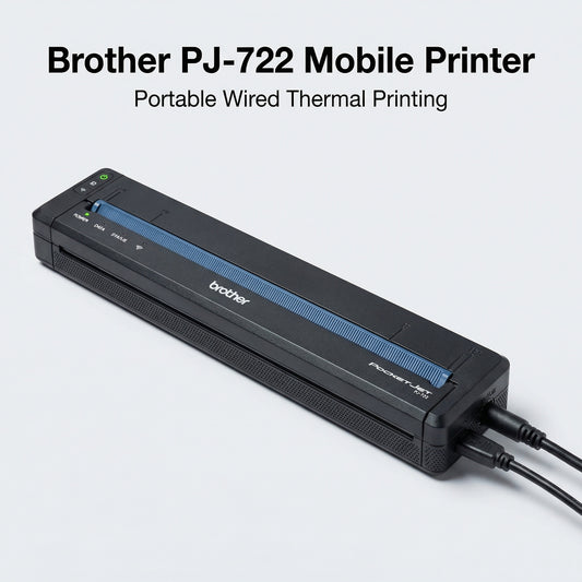 B Brother PJ-722 Direct Thermal Printer - Wired, Mini USB B, USB 2.0, 203 x 200 Dots Per Inch
