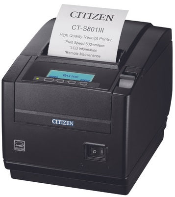 Citizen CT-S801IIIS3ETUBKP POS Bluetooth Thermal Printer - Black