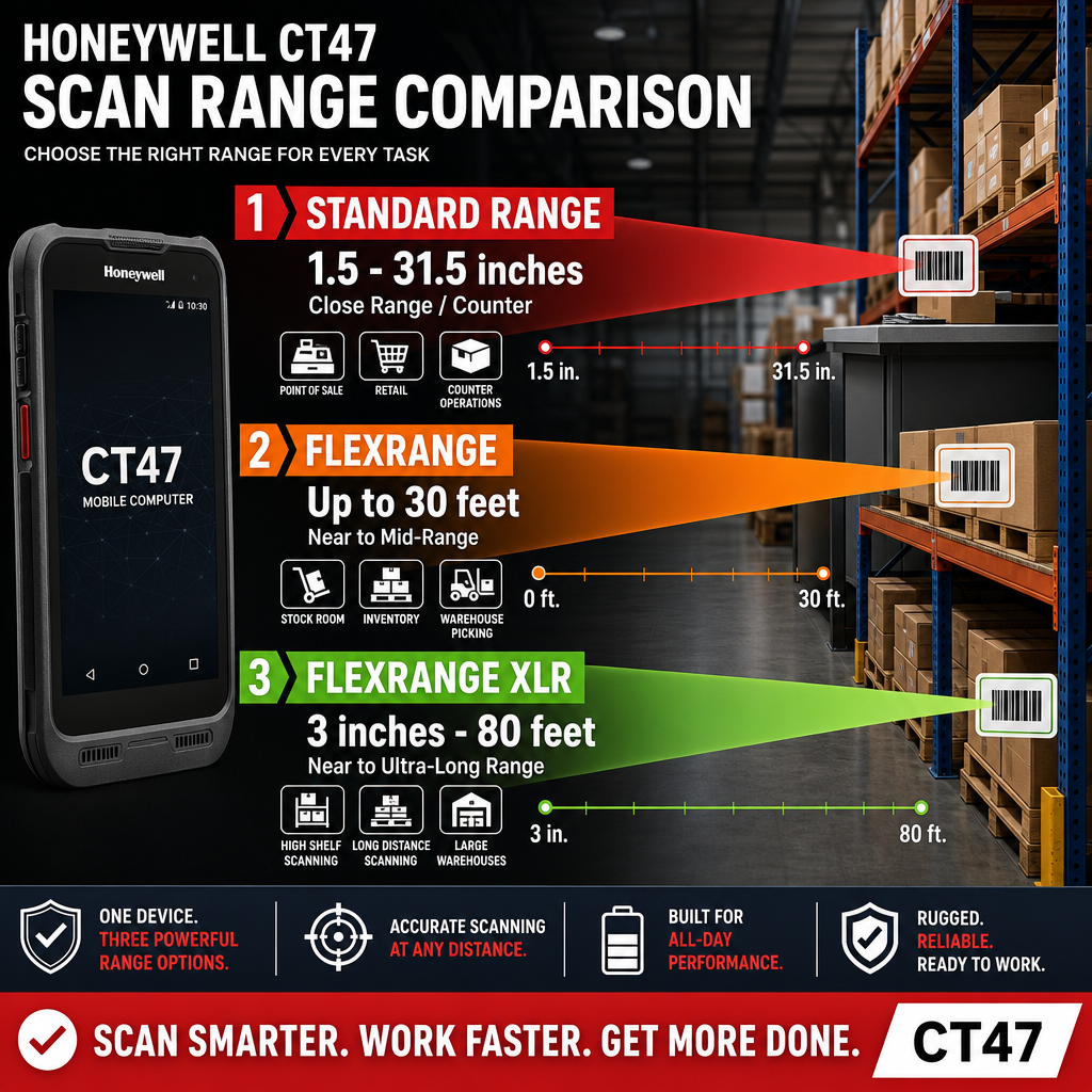 Honeywell CT47 (X1N)  Mobile Computer - Ultra-Rugged 5G Handheld with FlexRange Scanning