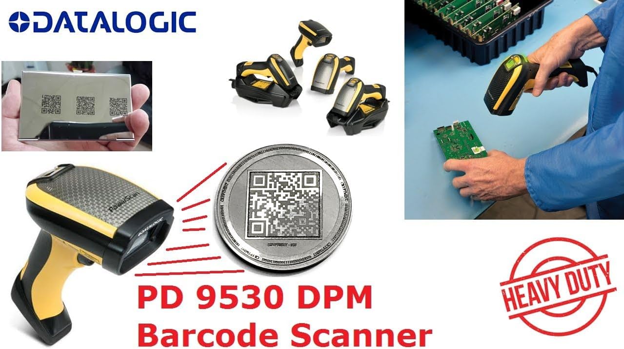 Datalogic PD9531-DPM Industrial Handheld Barcode Scanner | DPM Metal, Plastic, Etched part Code Reader, Corded,  1D/2D, IP65 Rated, USB/RS-232, Rugged Design, with CAB550 Cable
