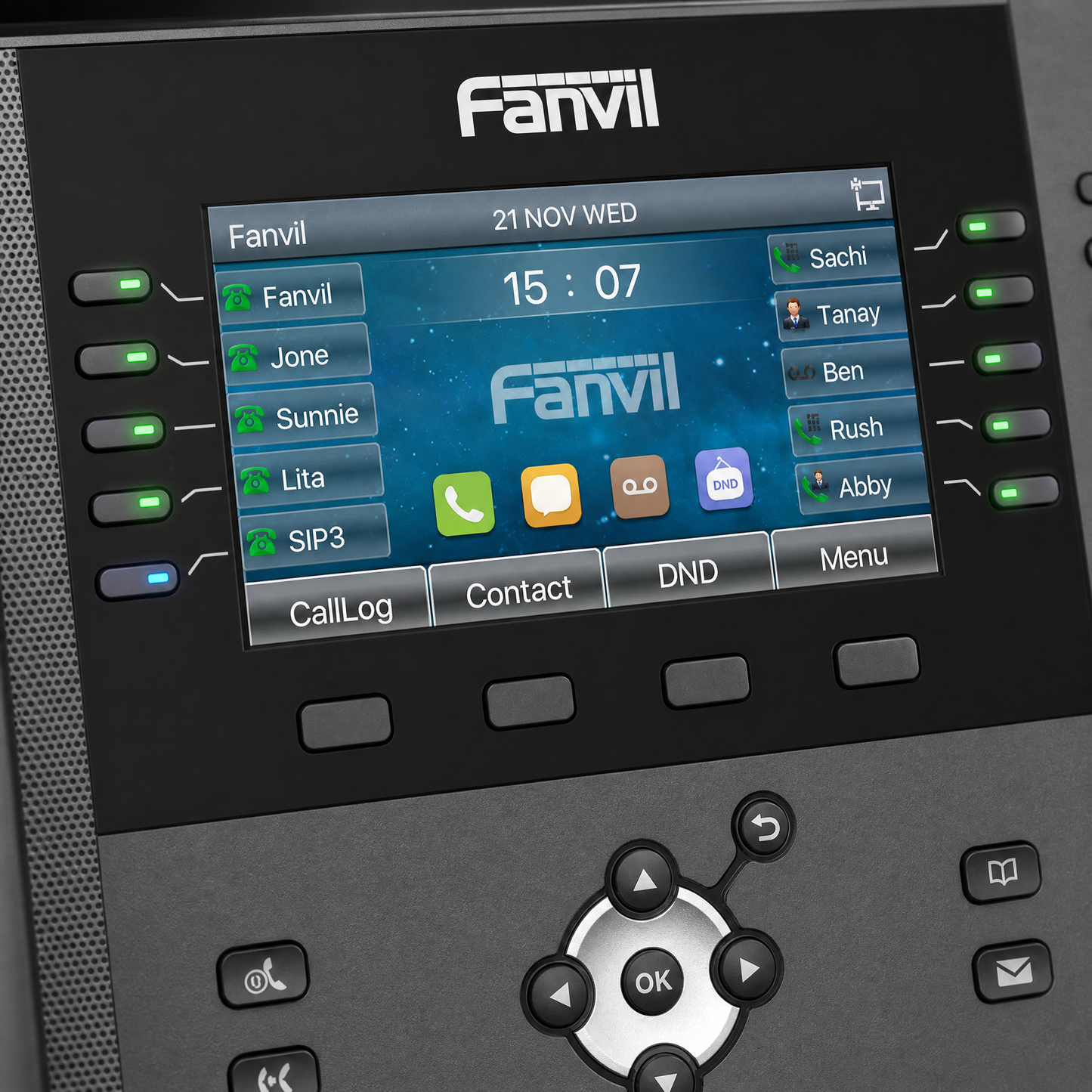 Fanvil X210i Visualization Paging Console with 20 SIP Lines and Gooseneck Microphone