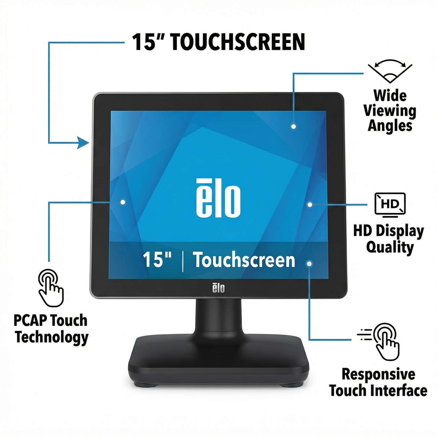 Elo EloPOS 15" Point of Sale System, 4:3 15-inch Touchscreen