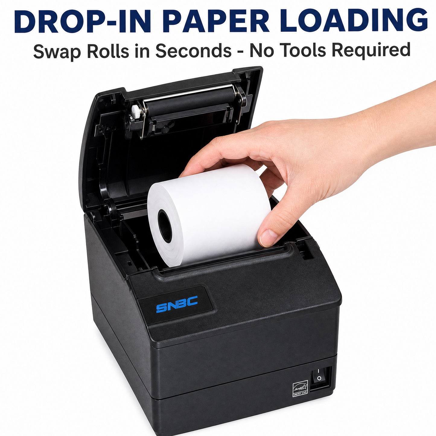 SNBC BTP-R180II Thermal Receipt Printer with Triple Interface and Auto-Cutter for POS Systems