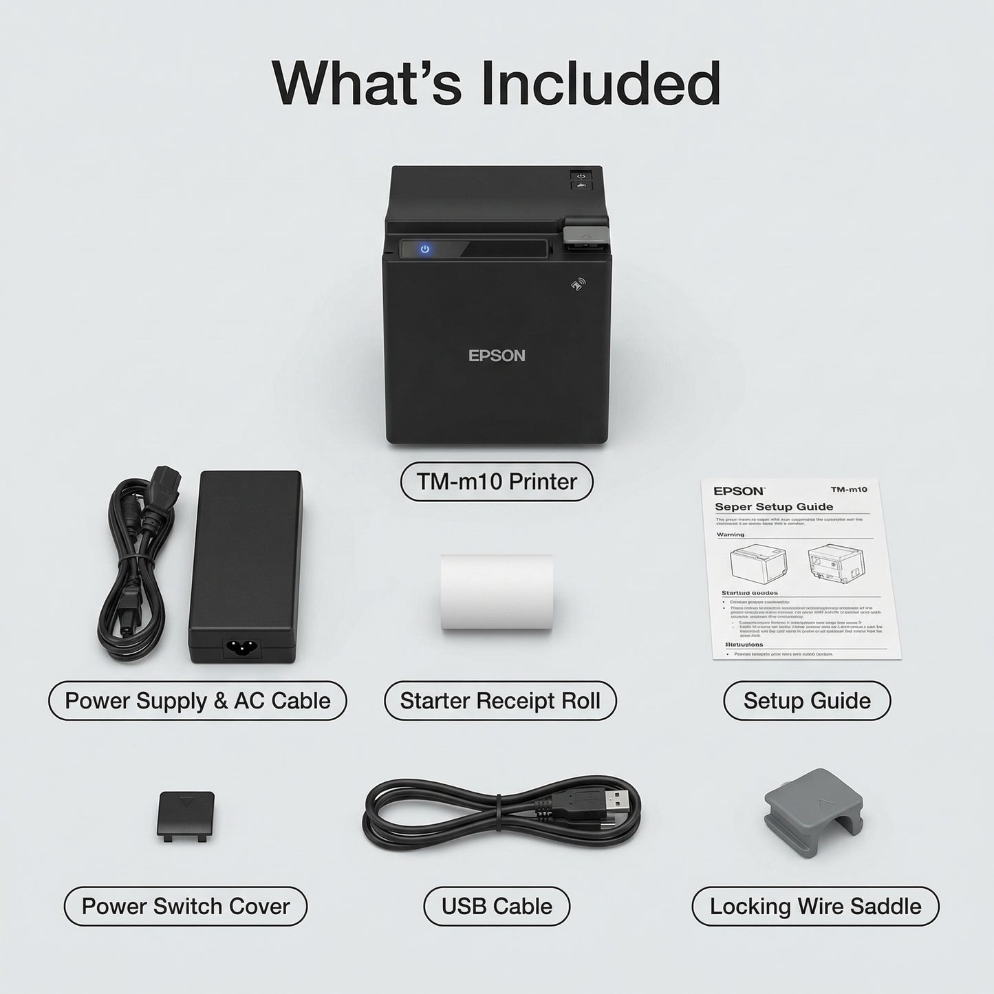 Epson C31CE74002 Series TM-M10 Thermal Receipt Printer, Autocutter, USB, Energy Star, Black