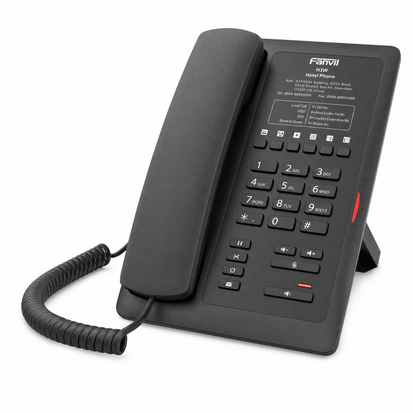 Fanvil H3W WiFi IP Phone with HD Audio for Hotels and Hospitality - 2 SIP Lines