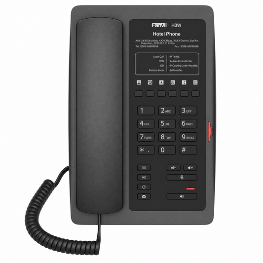 Fanvil H3W WiFi IP Phone with HD Audio for Hotels and Hospitality - 2 SIP Lines