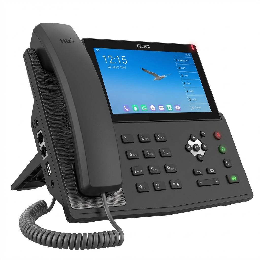 Fanvil X7A Android VoIP Phone - 7-Inch 1024x600 Color Touch Screen, 20 SIP Lines, 112 DSS Keys, Built-in Dual-Band 802.11ac Wi-Fi & Bluetooth, Dual Gigabit, PoE, EHS Headset, 10-Way Conference, Hotspot