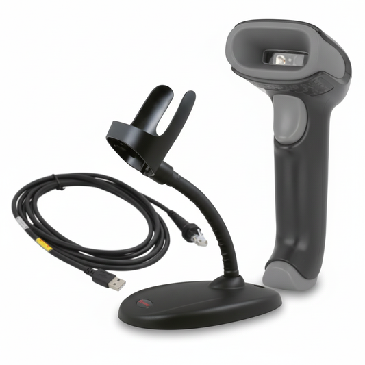 Honeywell Voyager XP 1470G Scanner Kit | Tethered 1D/2D, Standard Range, Black, Includes Flex Pres Stand & USB 1.5m Cable