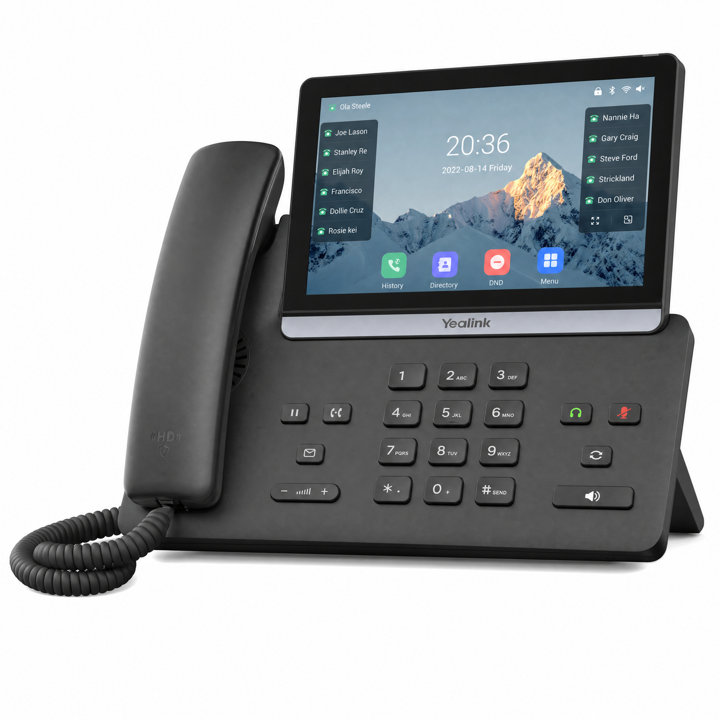 Yealink SIP-T87W Executive IP Phone with 7-Inch Touchscreen, Wi-Fi 6 & Bluetooth 5.0