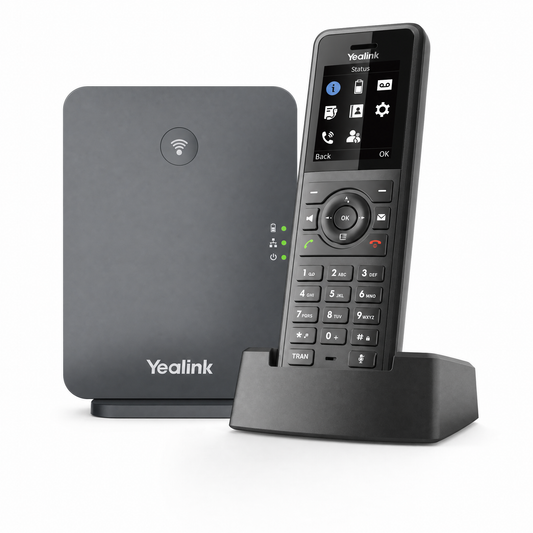 Yealink W77P Rugged DECT Cordless Phone System with W70B Base and W57R Handset for Industrial Use