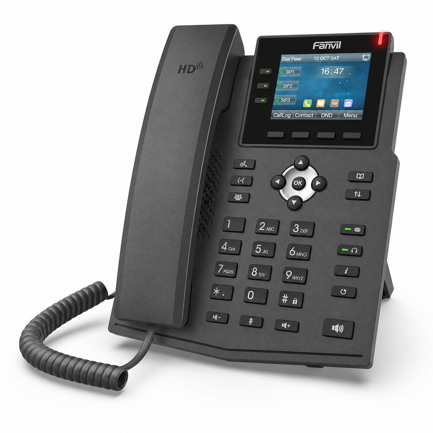 Fanvil X3U IP Phone - 6-Line Gigabit VoIP Desk Phone with 2.8-Inch Color Display for Office