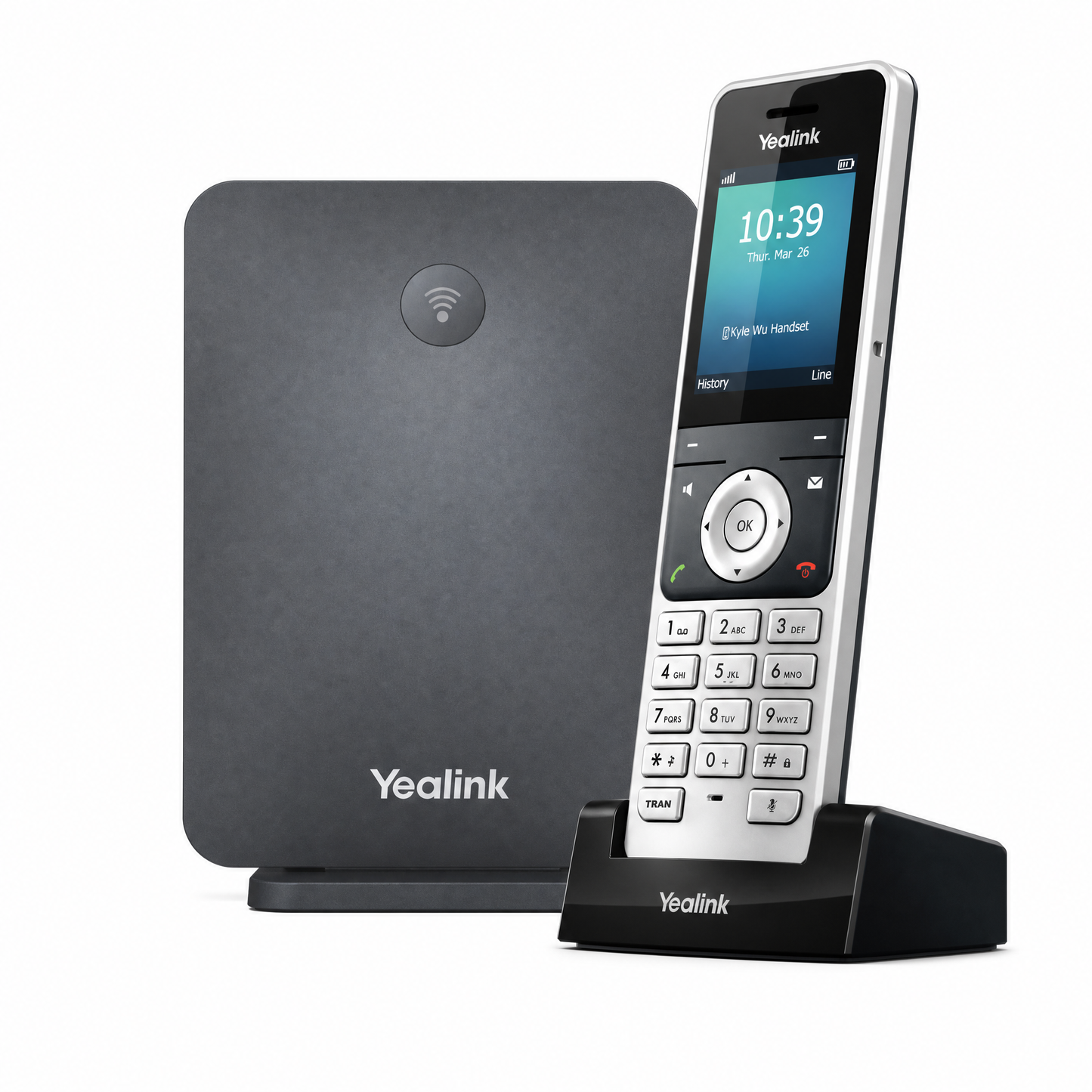 Yealink W76P DECT IP Phone System with Base Station and Handset for Multi-Line Business Communication