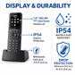 Yealink W57R Rugged DECT Handset - IP54 Rated Cordless Phone for Harsh Environments