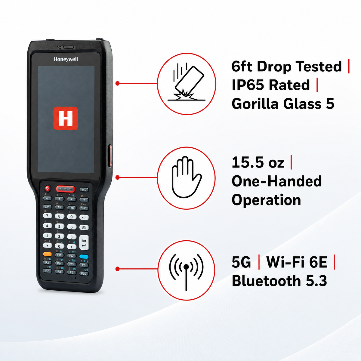Honeywell CK62 mobile computer with rugged durability and connectivity features