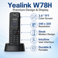 Yealink W78H Wireless DECT Handset with 2.4-Inch Color Display and Bluetooth 5.1 for Business