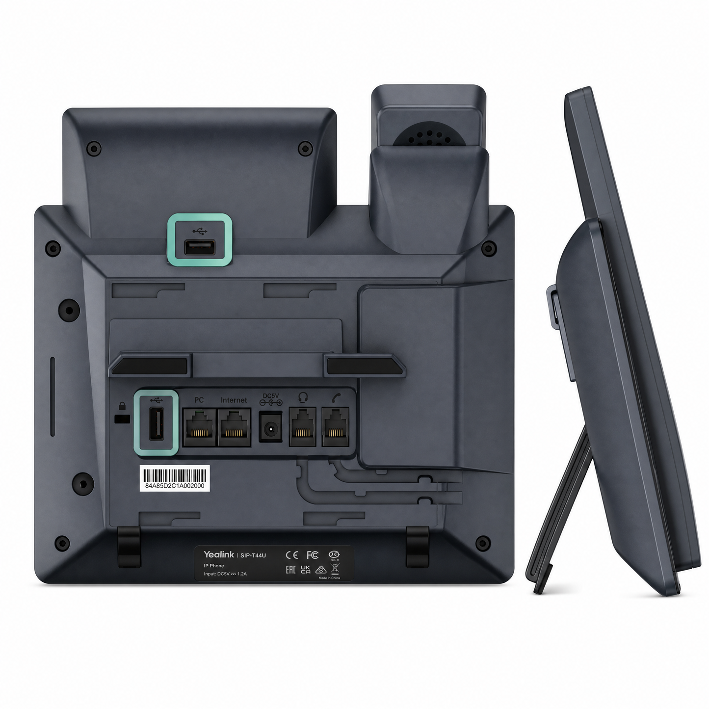 Yealink SIP-T44U IP Phone | 12-Line Gigabit VoIP Desk Phone with Color Display for Enterprise