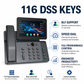 Fanvil V66 Pro IP phone with 116 programmable DSS keys for custom workflows