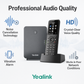 Yealink W77P DECT phone system with noise cancellation and HD voice quality for industrial environments