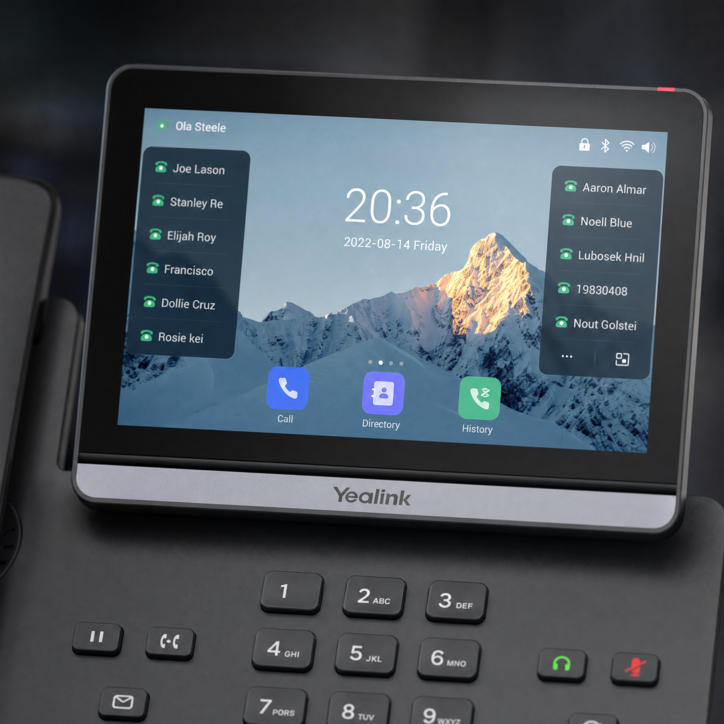 Yealink SIP-T88W Pro Executive IP Phone with Wireless Bluetooth Handset and 7-Inch Touchscreen